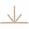 Ekena Millwork Saratoga Smooth Timber Gable Bracket, Douglas Fir, 72"W x 45"H x 1 1/2"D x 3 1/2"F, 15/12 Pitch GBW072X45X0204SAR00SDF - alternate 1